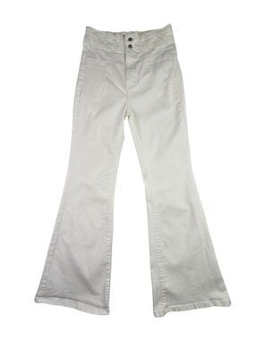 We The Free Jayde High Rise Flare Leg White Jeans Size 31